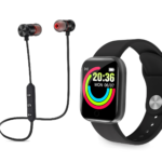 Inteligentny Zegarek Smartwatch + Słuchawki Bezprzewodowe Douszne Bluetooth Zestaw Do Każdego Telefonu Super Prezent